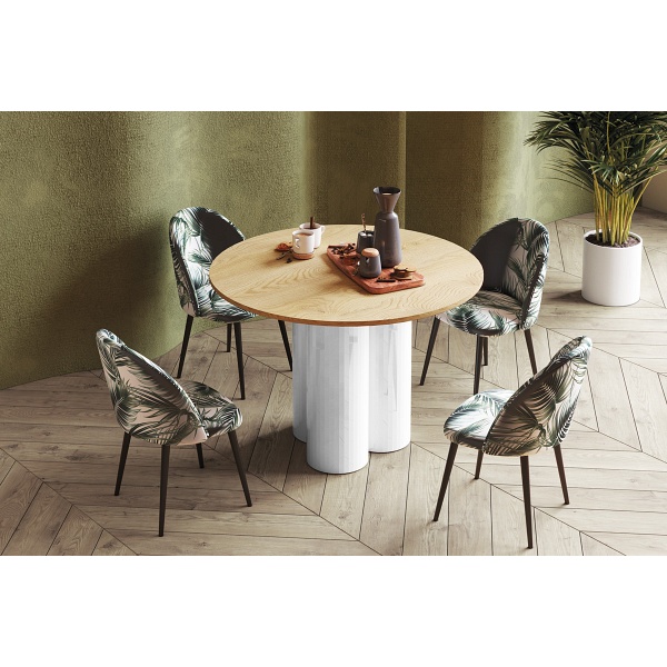 Stół RAVEO - Wariant Kolorystyczny: Dąb artisan / Biały - Hubertus